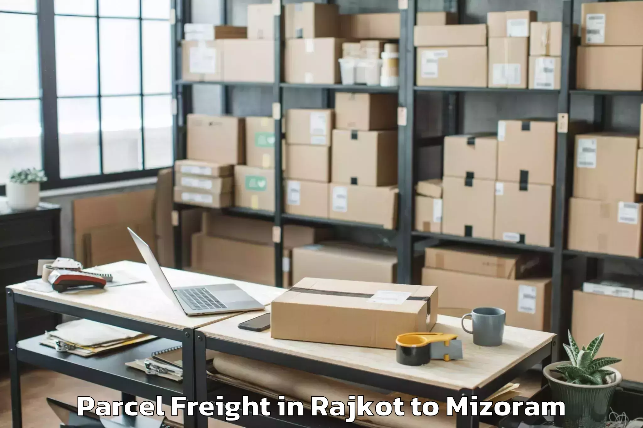 Expert Rajkot to Mizoram University Aizawl Parcel Freight